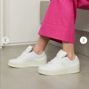 adidas | Shoes | Brand New Adidas Stan Smith Bonega All White Platform  Sneakers | Poshmark
